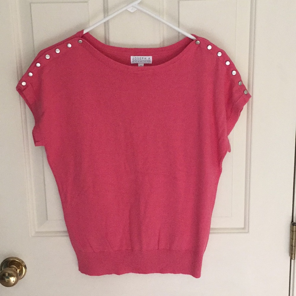 Joseph A. pink knit top size S
